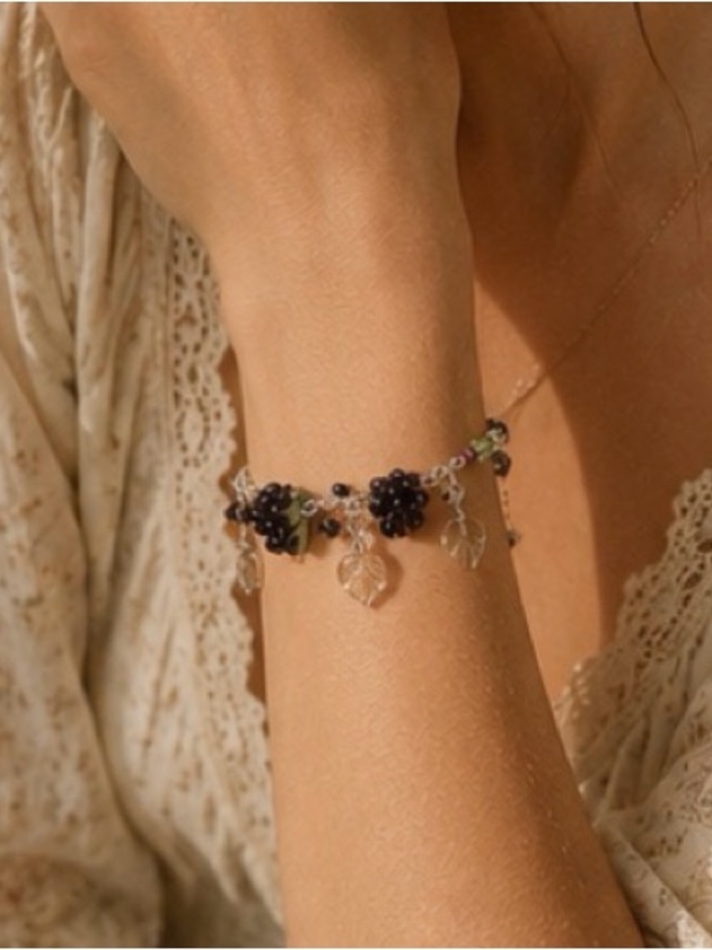 Handmade Blackberry charm bracelet